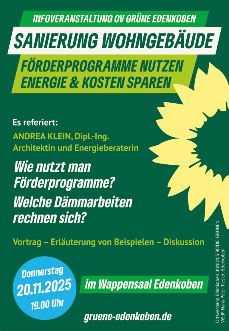 Veranstaltung mit Andrea Klein zur Sanierung von Wohngebäuden