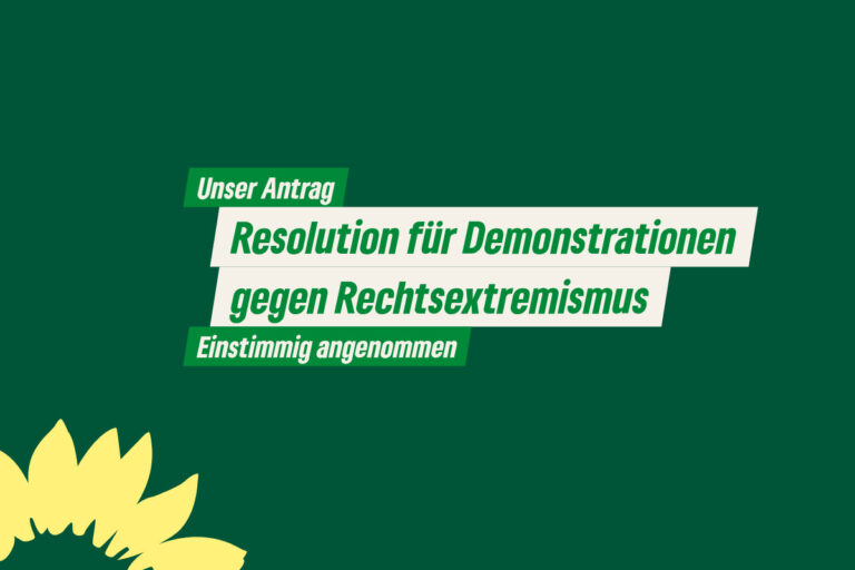 Rückblick: Die Fraktion Die Grünen im Stadtrat beantragt in der Sitzung am 24.1.2024 eine Resolution für Demonstrationen gegen Rechtsextremismus